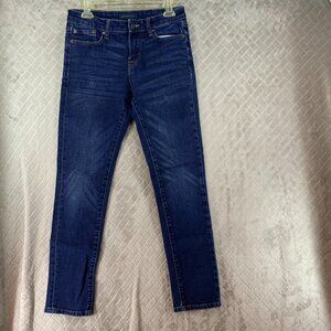 Aeropostale Mens 28x32 Denim Jeans Blue Slim Skinny Dark Wash Stretch Low Rise